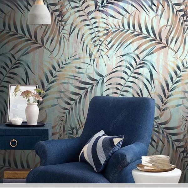 

wallpapers papel de parede modern small fresh plant leaf abstract 3d wallpaper,living room tv bedroom mural wall papers home decor