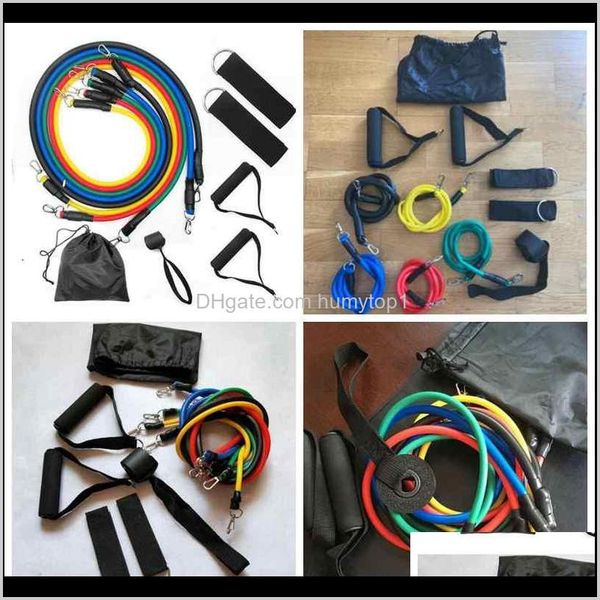 

outdoor sports latex resistance bands workout exercise pilates yoga crossfit fitness tubes pull rope 11 pcs/set zza2208 30sets 1izx4 ogwla