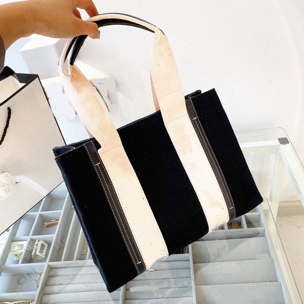 

[with box] women handbags woody tote shopping bag handbag high canvas fashion luxury designer linen large beach bags travel crossbody should