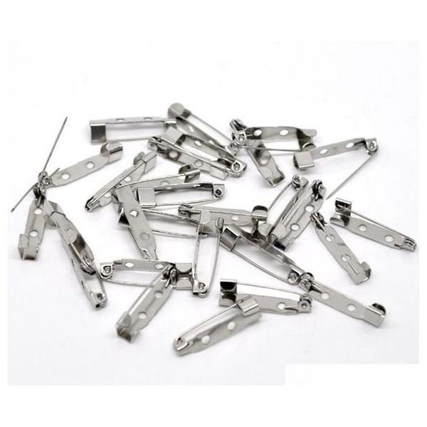 

100pcs silver tone brooch back bar pins findings 25x5mm jllztl ffshop2001