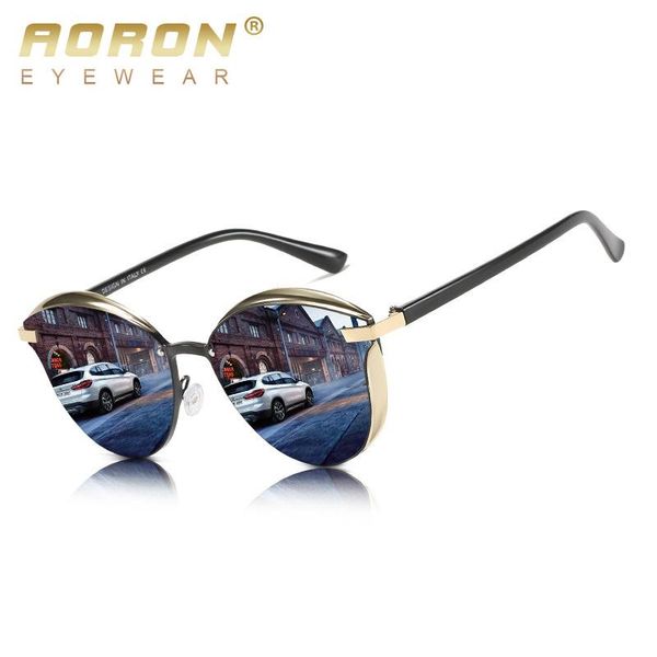 

sunglasses aoron retro round polarized classic uv protection luxurious women sunshade, White;black