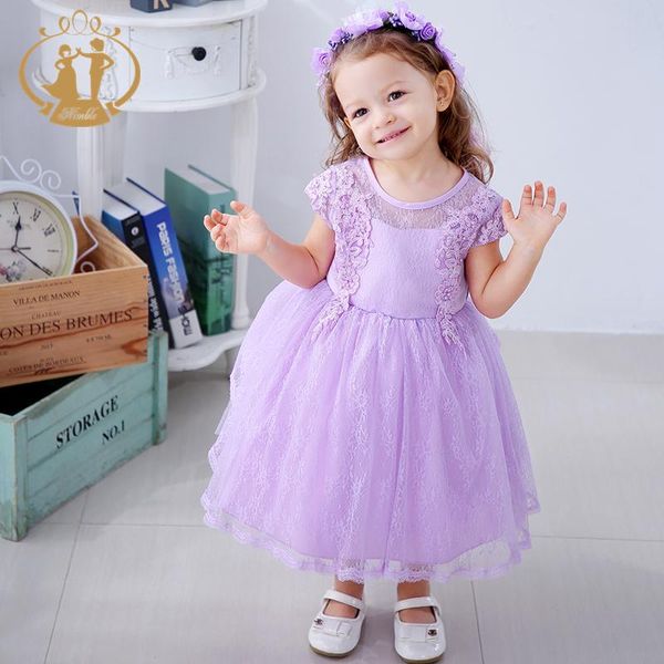 

girl's dresses nimble 2021 summer short sleeve ball gown kid costum princess wedding children baby girl clothes for borns nbg91213s, Red;yellow