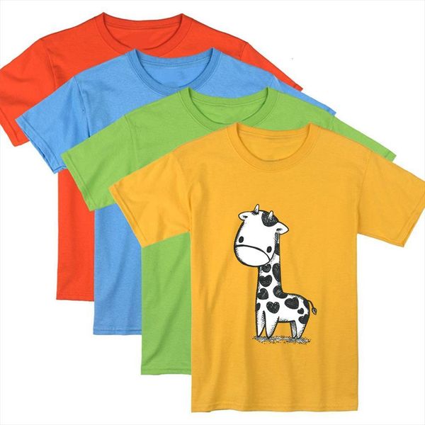 

cute cartoons baby giraffe mens t shirt print men comfortable tee style casual o neck multicolor, White;black