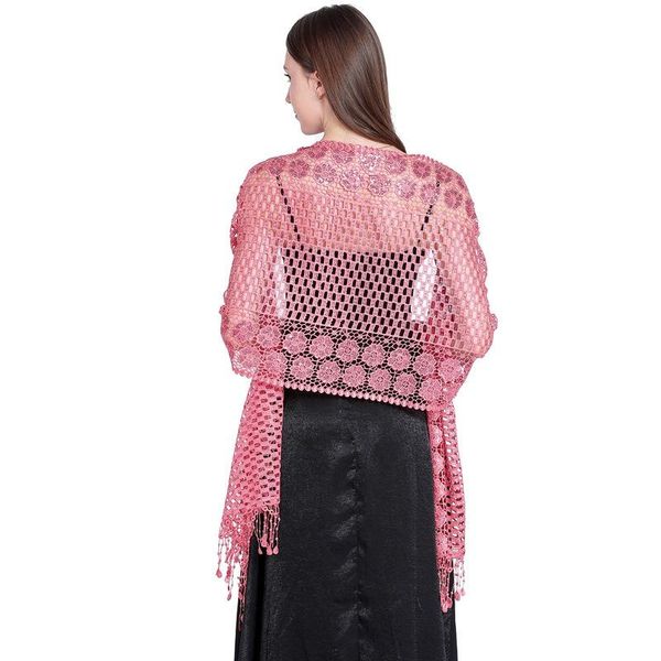 

scarves luxury sequin embroidered wedding cheongsam shawl bride bridesmaid dinner shawls elegant tassel scarf red pink gold, Blue;gray