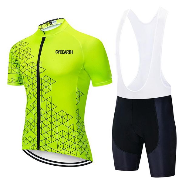 

racing sets cycearth 2021 cycling clothing bike jersey quick dry mens bicycle clothes summer team jerseys gel pad shorts set, Black;blue