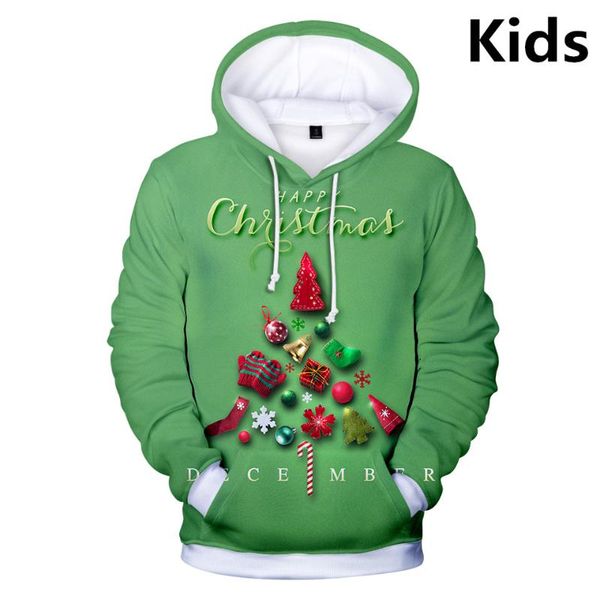 

men's hoodies & sweatshirts simple style kids merry christmas hoody clothing boys girls long sleeve cartoon sweatshirt outerwear childr, Black