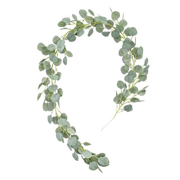 

decorative flowers & wreaths encryption simulation plant eucalyptus round leaf rattan long leaves ivy vine home wedding decoration