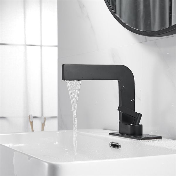 

2021 new modern black sink mixer tap brass chrome wash basin faucet handle single hole crane for bathroom nqo8