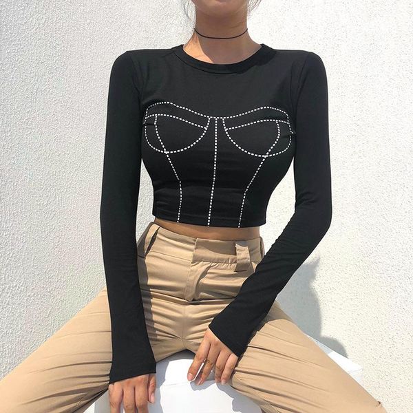 

women's t-shirt philosophy women long sleeve aesthetic graphic print streetwear tees female gothic style tee shirt femme, White