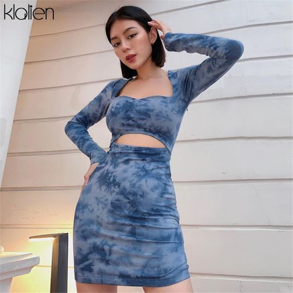 

autumn long sleeve square collar casual slim bodycon dress women 2021 new simple basic wild stretch print dress lady, Black;gray
