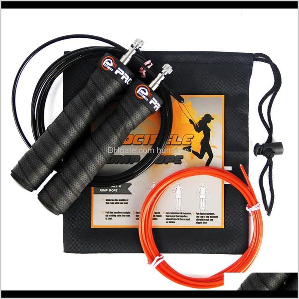 

3m jump rope crossfit professional training adjustable cable high speed skipping speed rope double jump ropes crossfit fitness po2zc jklte