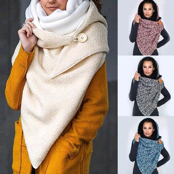 

scarves women winter outdoor thick soft warm scarf knitting wraps napkin neckerchief, Blue;gray