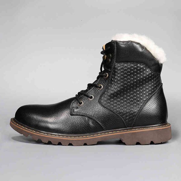 

boots men's natural wool winter boots, leather russian style, # ym1570 25k6, Black