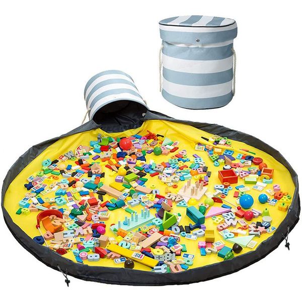 

storage bags foldable toy clean-up bag multifunctional portable organizer basket integrated waterproof bucket