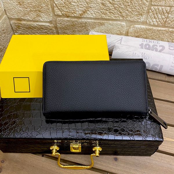 

high-quality men's and women's wallet bag with short fashionable leather case size: 19*10*2.5 cm1262, Brown;gray