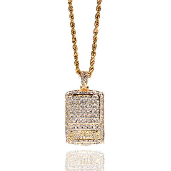 

pendant necklaces full cubic zirconia digital scale necklace for men dj hip hop jewelry with 24 inches chains, Silver