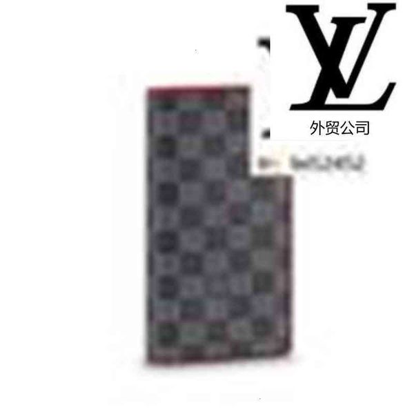 

wallets brand wallet designer clutches luxury t2jx compact n63254 key brazza chain wallet men purse real evening leather card long holders, Red;black