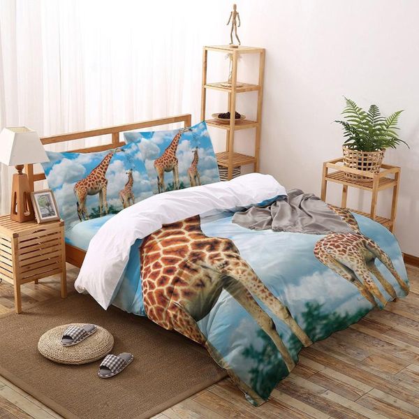 

2/3/4pcs bedding set giraffe duvet cover creative comforter bed cover set housse de couette bedclothes