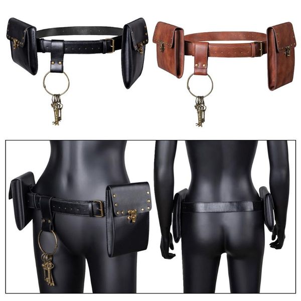 

prettyia goth punk waist bag thigh leg adjustable belt bag club rock cosplay