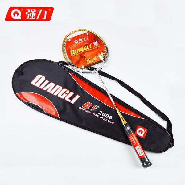 

authentic qiangli2006 badminton racket integrally molded badminton rackets carbon fiber grip raquette