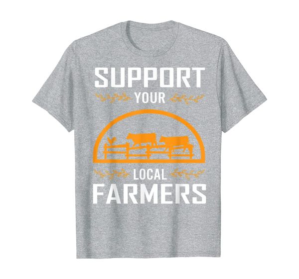

health food shirt - support your local farmer t-shirt, White;black