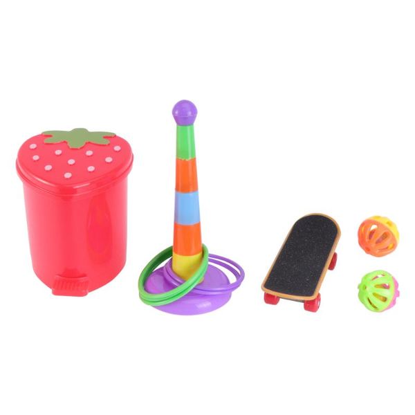 

other bird supplies 1 set of 5pcs parrot funny chew training (random color)