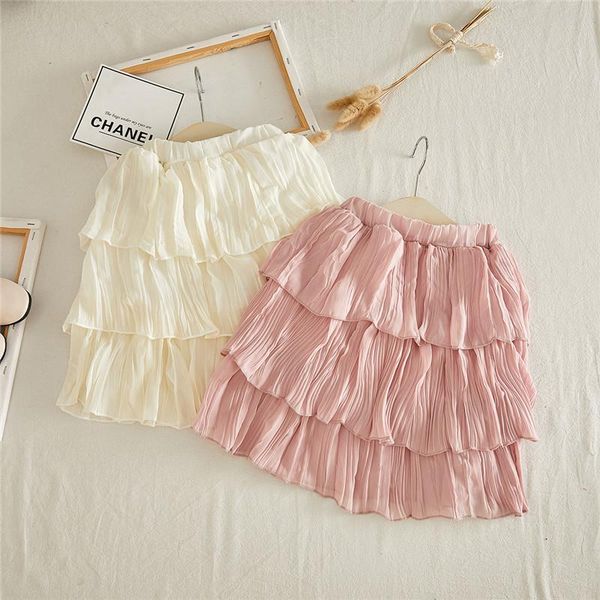 

skirts love kids girls cake skirt chiffon princess tutu wedding girl party ruffle short clothing children's day gift, Blue