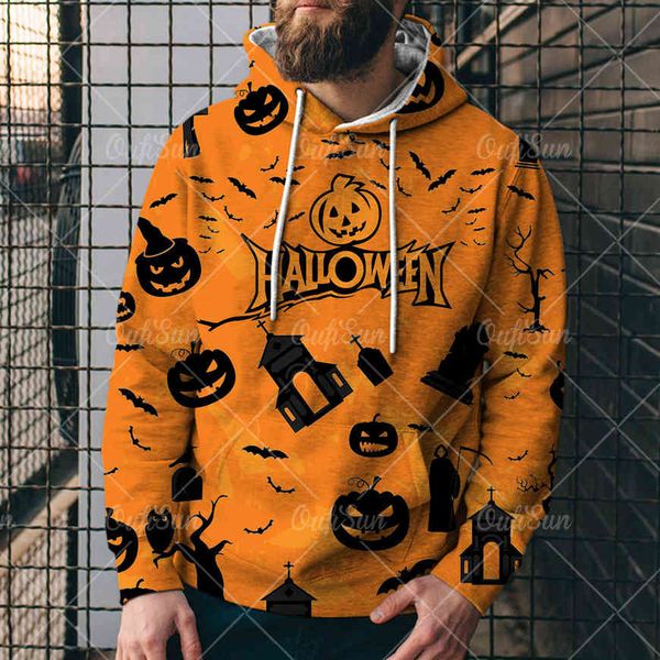 

men's hoodie 3d print sweater halloween horror sweater 3d sweater digital print hat agb2, Black