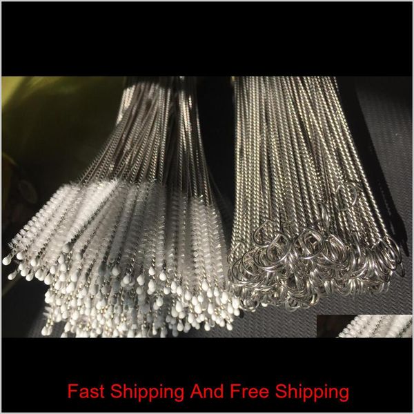 

17.5cm stainless steel drinking straws cleaning brush pipe cleaner tube baby bottle cup reusable househo qylvlp toys2010