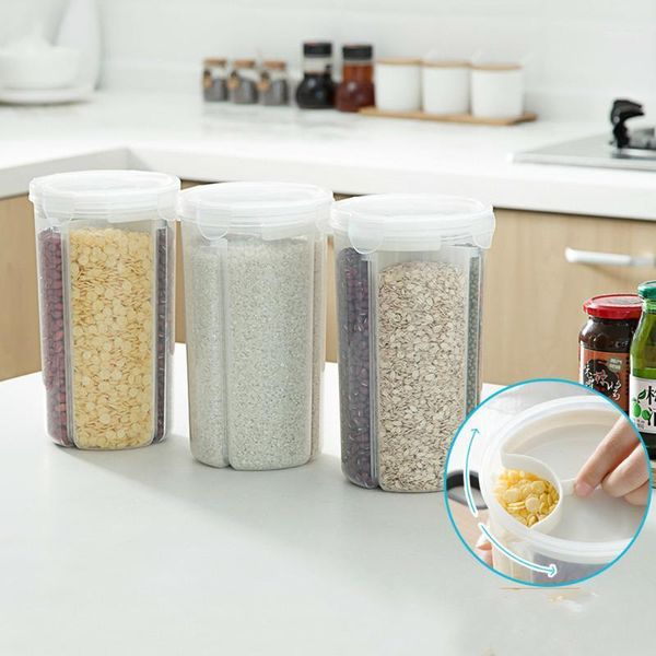 

storage bottles & jars grain receiving box kitchen transparent tank household moistureproof bean sealing lm01231514