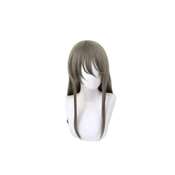 

sakurajima mai cosplay wigs rascal does not dream of bunny girl senpai synthetic hair long straight gray hair wig, Black