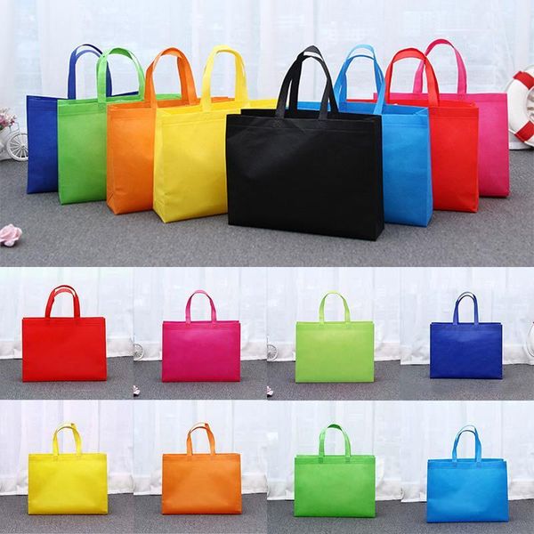 

storage bags shopping bag non-woven fabric wholesale handbags gift tote coated takeaway clothing shoes multicolor