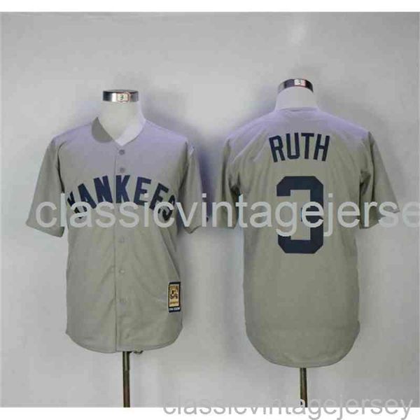 Bordado Babe Ruth camisa famosa de beisebol americano costurada masculina feminina camisa de beisebol juvenil tamanho XS-6XL