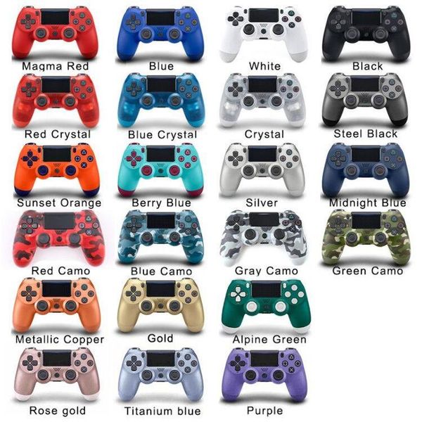 

wireless bluetooth ps4 game controllers 22 colors for sony play station 4 games system in retail box controller dhl