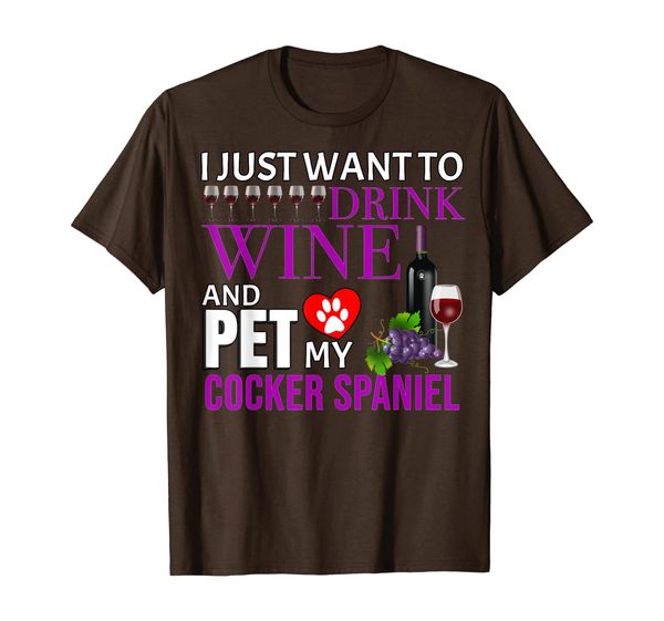 

Cocker Spaniel T Shirt Wine Lover T-Shirt, Mainly pictures