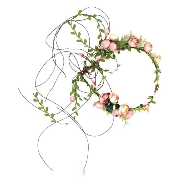 

decorative flowers & wreaths 1pc simulate flower headdress creative hair wreath wedding decor