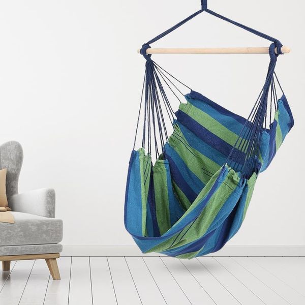 

camp furniture portable canvas hammock chair swing for household indoor garden sports travel leisure hiking camping stripe hanging bed