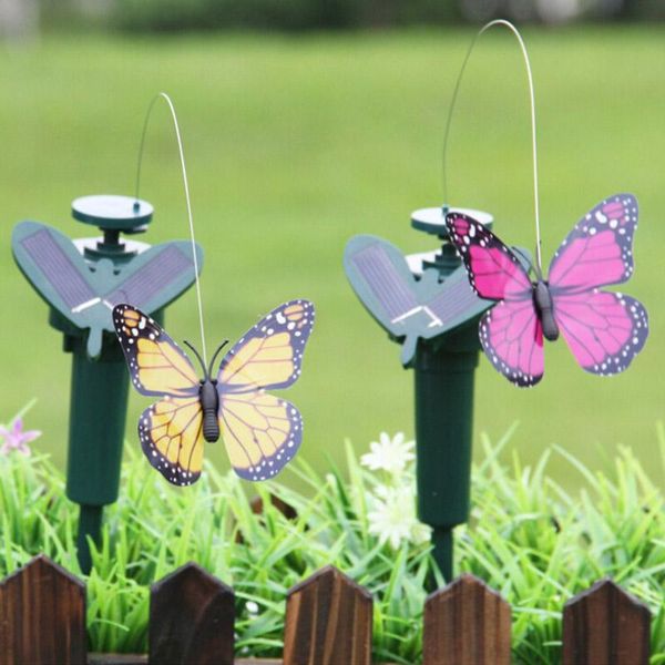 

solar battery powered flying bird garden yard plants patio landscape decor