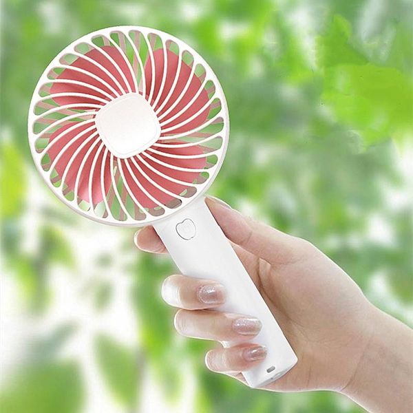 

handheld personal mini fan usb rechargeable portable cooler with strap adjustable 3 speed for office outdoor travel electric fans