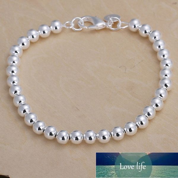 

925 sterling silver bracelets fashion jewelry charm women chain lady wedding 6mm beads chain factory price factory price expert design quali, Black