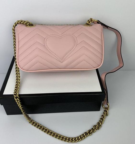 

designer fashion love heart v wave pattern satchel shoulder bag chain handbags crossbody purse lady leather classic style tote