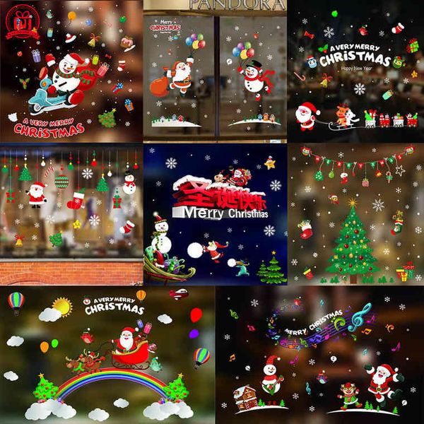 

christmas ornaments cartoon decoration pvc window non adhesive static paste