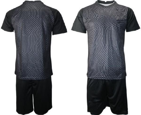 

custom 2021 all national teams goalkeeper soccer jersey men long sleeve goalie jerseys kids gk children football shirt kits 17, Black