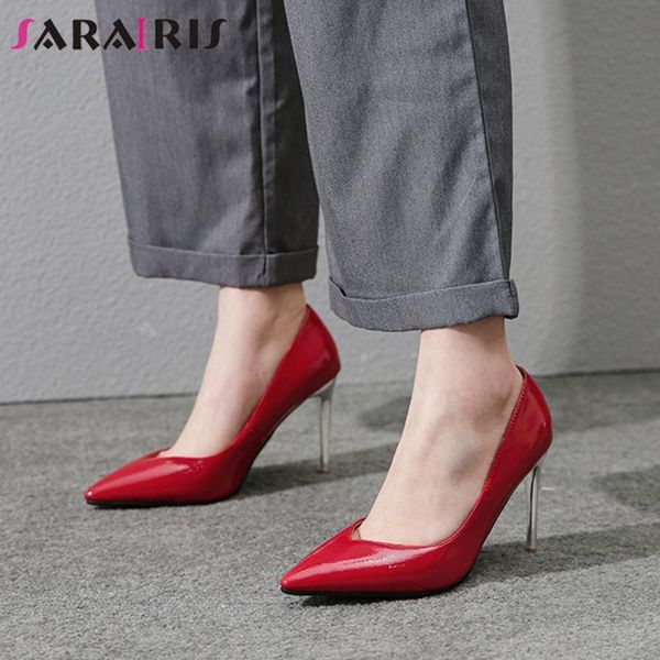 

dress shoes sarairis party office female casual pumps spring women pointed toe solid wedding high heels stiletto woman, Black