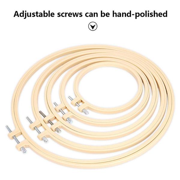 

5/6/8inch creative wooden embroidery stitch hoop frame set round bamboo hoop needlecraft sewing tools embroidery accessories, Black