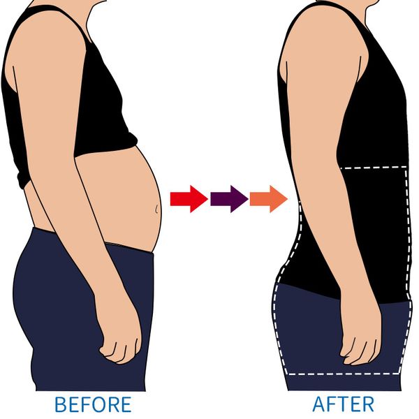 

mens body shaper waist trainer tummy control slimming shapewear abdomen shapers compression girdle shorts slim boxer underwear, Black