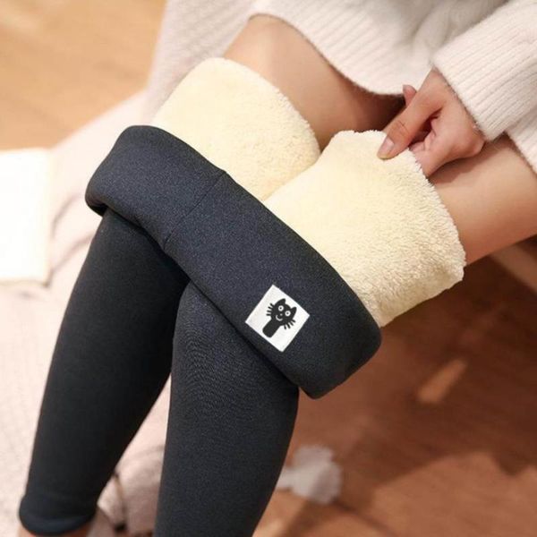 

women's pants & capris casual great skin-friendly all match winter base high waist thicken for daily wear, Black;white