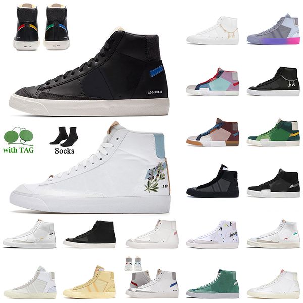 

with sock casual shoes blazer mid 77 vintage mens women platform trainers color code black pendants indigo lx lucky charms catechu designer