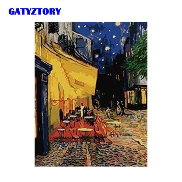 

paintings gatyztory modern landscape painting by numbers diy oil paint number kits caffee house home decoration kids festival gift