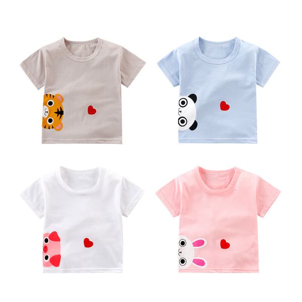 

striped short sleeve 2021 summer new cotton t-shirt men's women's round neck primary and middle school chi, Black;white